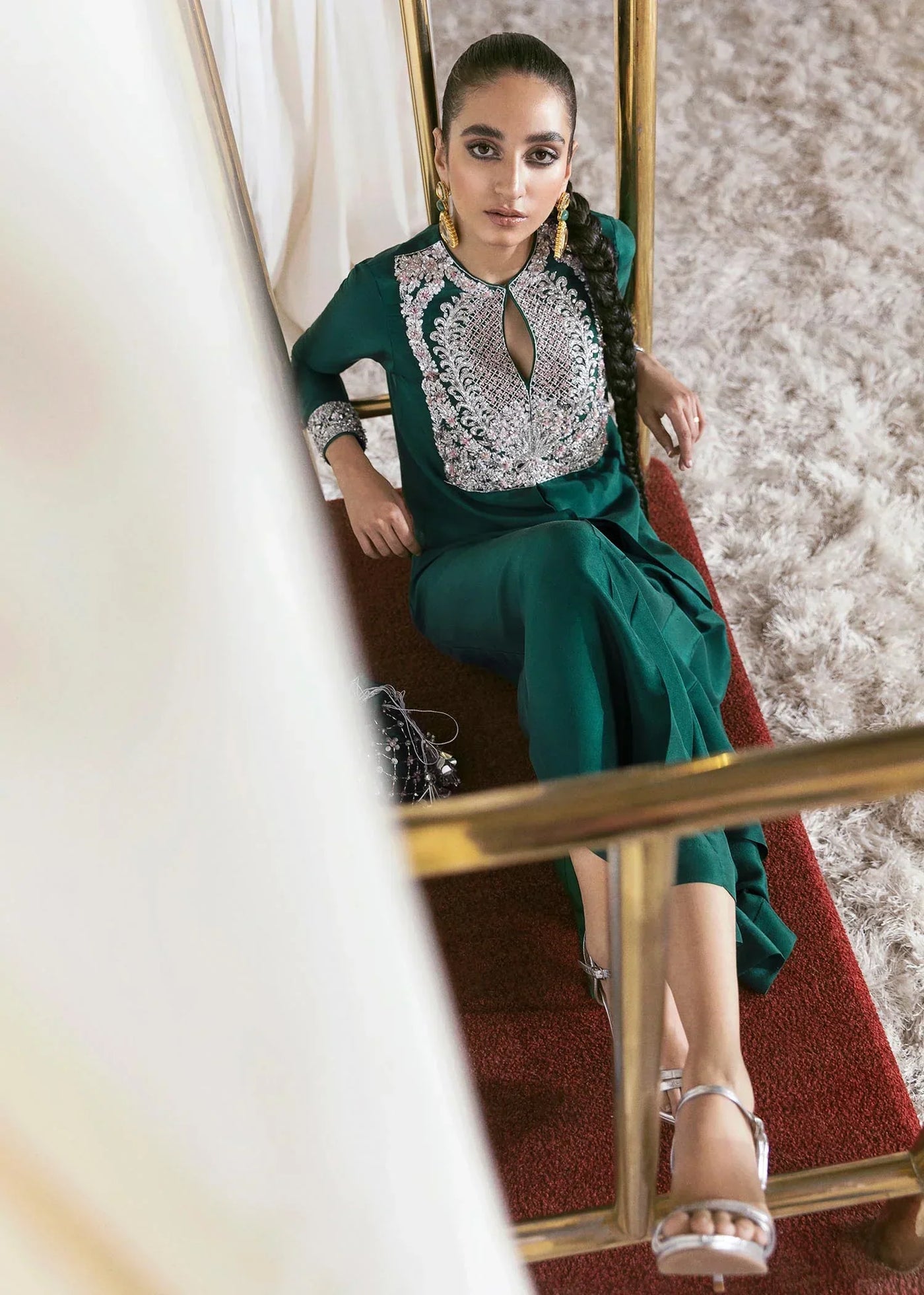 Yarrow: A Regal Emerald Green Ensemble