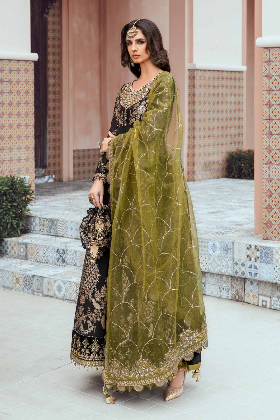 Elegant Black Sateen Ensemble